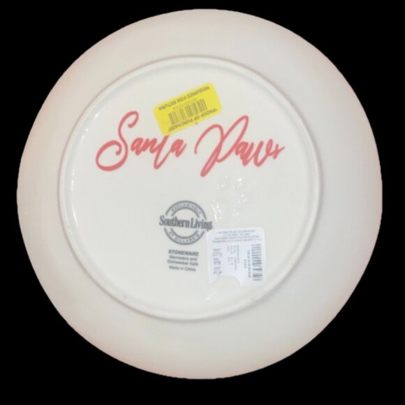 Southern Living Christmas Santa Paws French Bulldog Stoneware Salad Plate - Picture 4 of 5